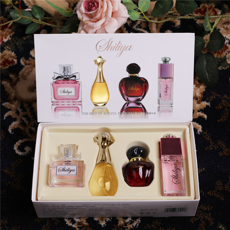 4pcs/Set 100ml Women perfume Mysterious fresh and elegant gift box light fragrance antiperspirants parfum For Female