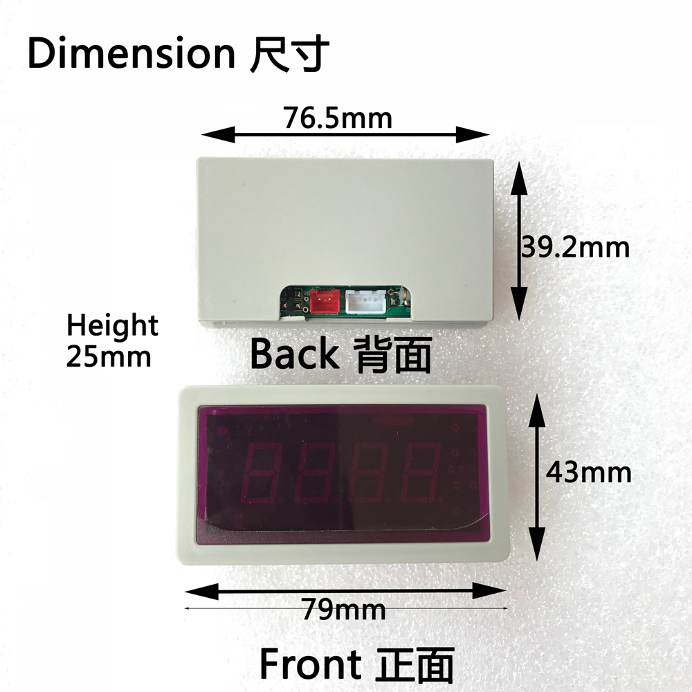 US208MA Digital Flow Meter with YF-S302 G1/4" 0.3-6LPM hall water flow sensor