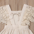 New Arrivels Children Kids Lace Dress Baby Girls Party Dress Sleeveless Solid Dress Clothes