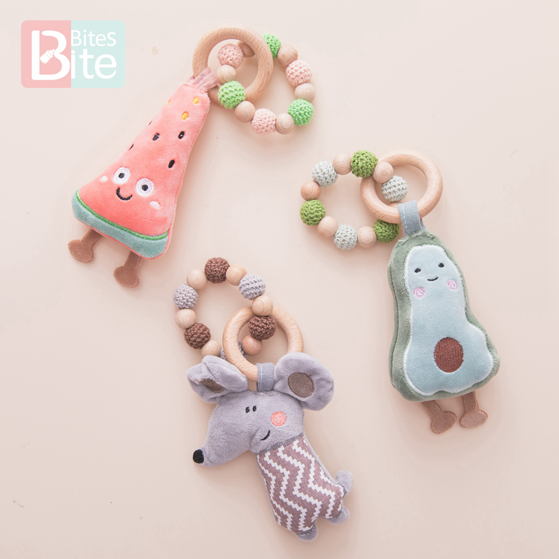Bite Bites Baby Toys 0-12 Months Bed Stroller Baby Mobile Hanging Rattles Newborn Plush Infant Toys for Baby Boys Girls Gifts