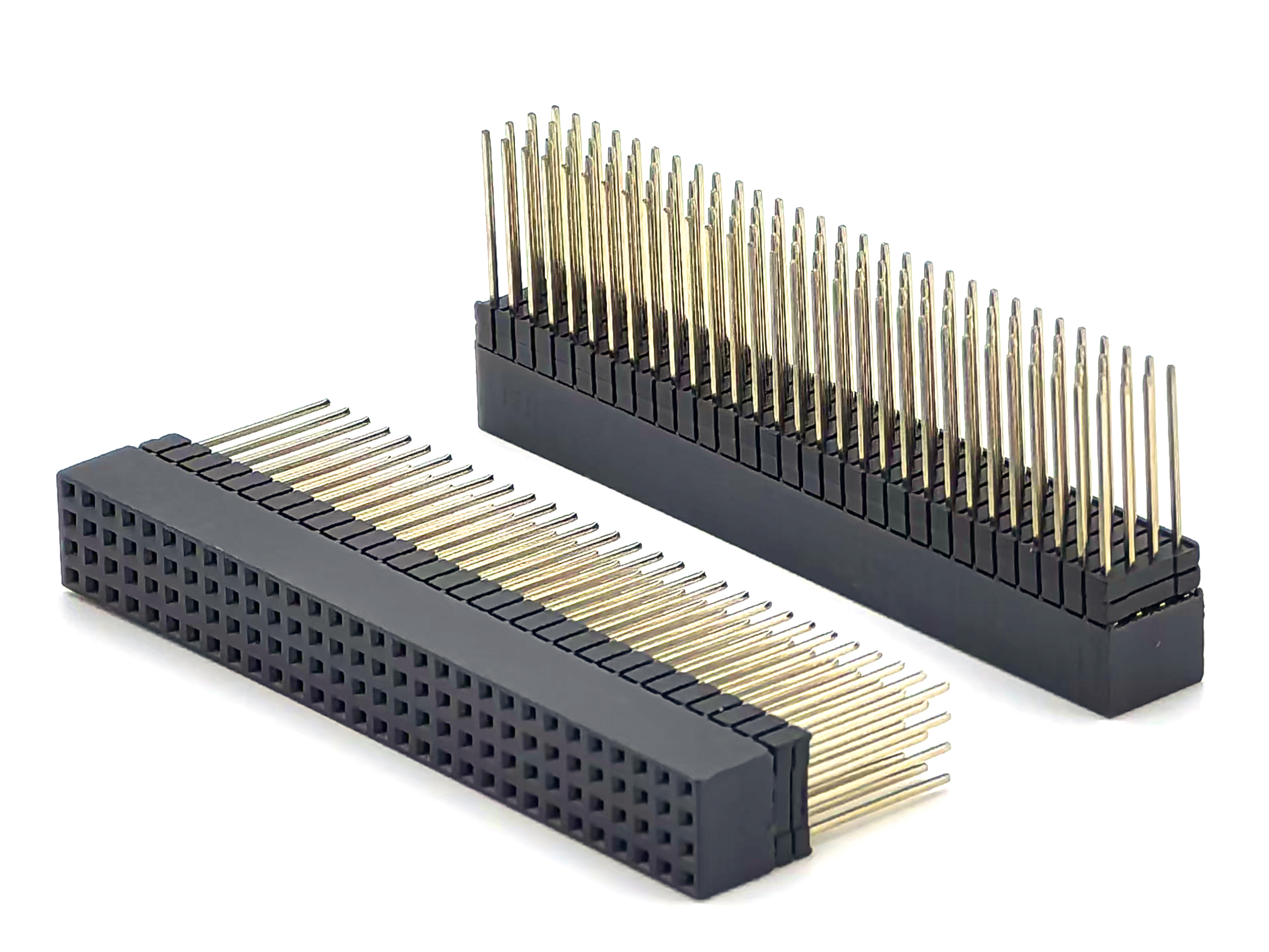 PC104 2.0mm Pitch Female Header Connector Quad-core+ Two-layer Plastic Pin Header Colloid Straight H:9.35mm 4*30P