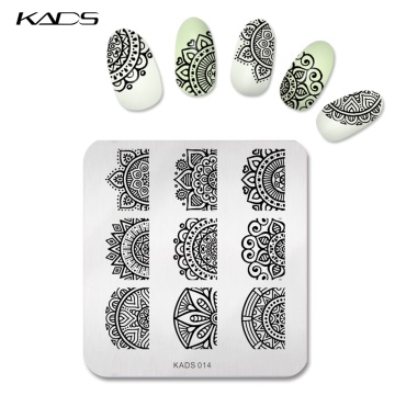 KADS New Full Beauty Lace Flower Nail Art Print Stamping Plates Nail PolishTemplate Manicure Stencil DIY Styling Tools