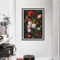 Hotel decorative flowers art canvas painting wall pictures for living room garden decoration