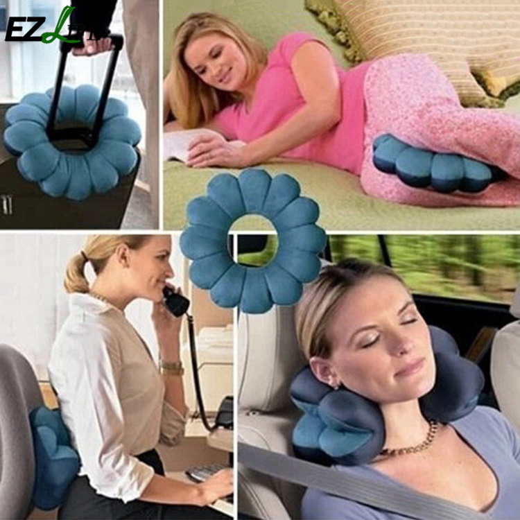 Blue Comfort Total Pillow Travel Pillow For Twist Head Cushion Portable Outdoor Neck Back Support Pillow Travel N7X7