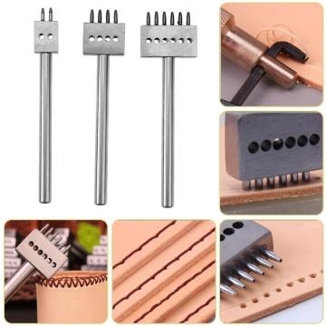 4/5//6/8mm Leather Hole Punches Leather Spacing Hole Tool Leather Craft 1mm Hole Diameter Punch Tools Drilling Tool 2/4/6 Prong