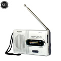 Mini Portable Radio Handheld Dual Band AM FM Music Player Speaker with Telescopic Antenna Outdoor Radio Stereo