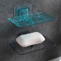 Bathroom Shower Soap Dishes Drain Sponge Holder Wall Mounted Storage Rack Soap Box Organizer Container