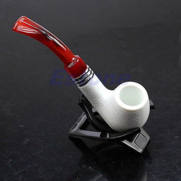 Classic Smoking Pipe Meerschaum Durable Patchwork Ppe Tobacco Cigarettes Cigar Pipes with Rubber Ring 1 PC