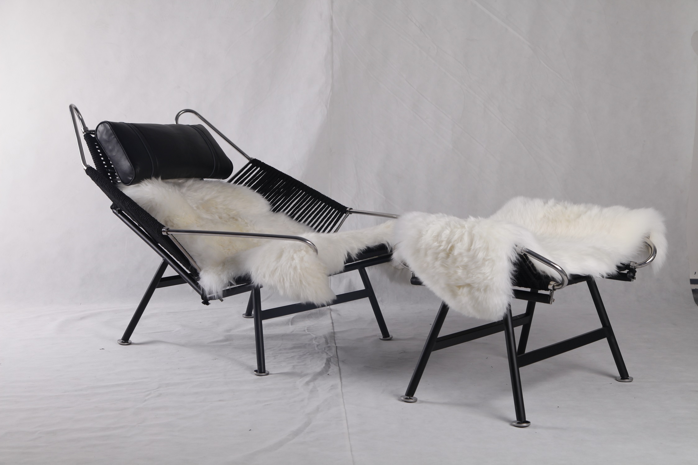 Black Pp225 Hans Wegner Flag Halyard Chair Replica China Manufacturer