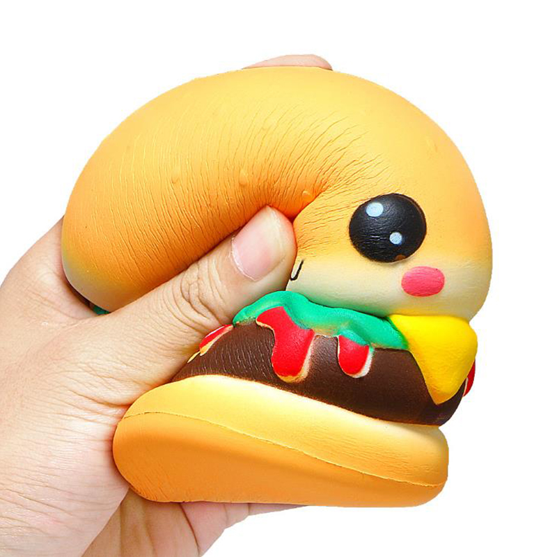 Jumbo Kawaii Burger Squishy Slow Rising Creative Cream Scent Soft Decompression Squeeze Toy Stress Relief Fun Kid Baby Gift Toy