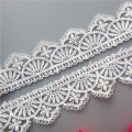 2 yard White Polyester Flower Embroidered Lace Trim Ribbon Fabric Handmade DIY For Garment Sewing Supplies Craft Decoration