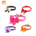 High Quality Knit Bowknot Adjustable Dog Puppy Pet Collars leash Necklace 2019 Hot Selling Cool Small Dogs Collars DOGGYZSTYLE