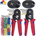 HSC8 6-4A/6-6A crimping pliers 0.25-10mm2 23-7AWG HSC8 for tube terminal box brand mini type round nose european pliers tools