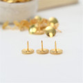 100pcs/box Gold Color Metal Thumb Tack Bulletin Board Message Paper Fixed Push Needle Pins Office Binding Supplies Push Pins