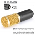 BM800 Condenser Studio Broadcasting Singing Microphone Podcast Recording Mic for ios Android Cell Phone Laptop Tablet Recording
