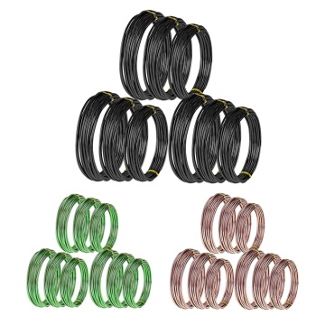 HOT-9 Rolls Bonsai Wires Anodized Aluminum Bonsai Training Wire with 3 Sizes (1.0 Mm,1.5 Mm,2.0 Mm),Total 147 Feet