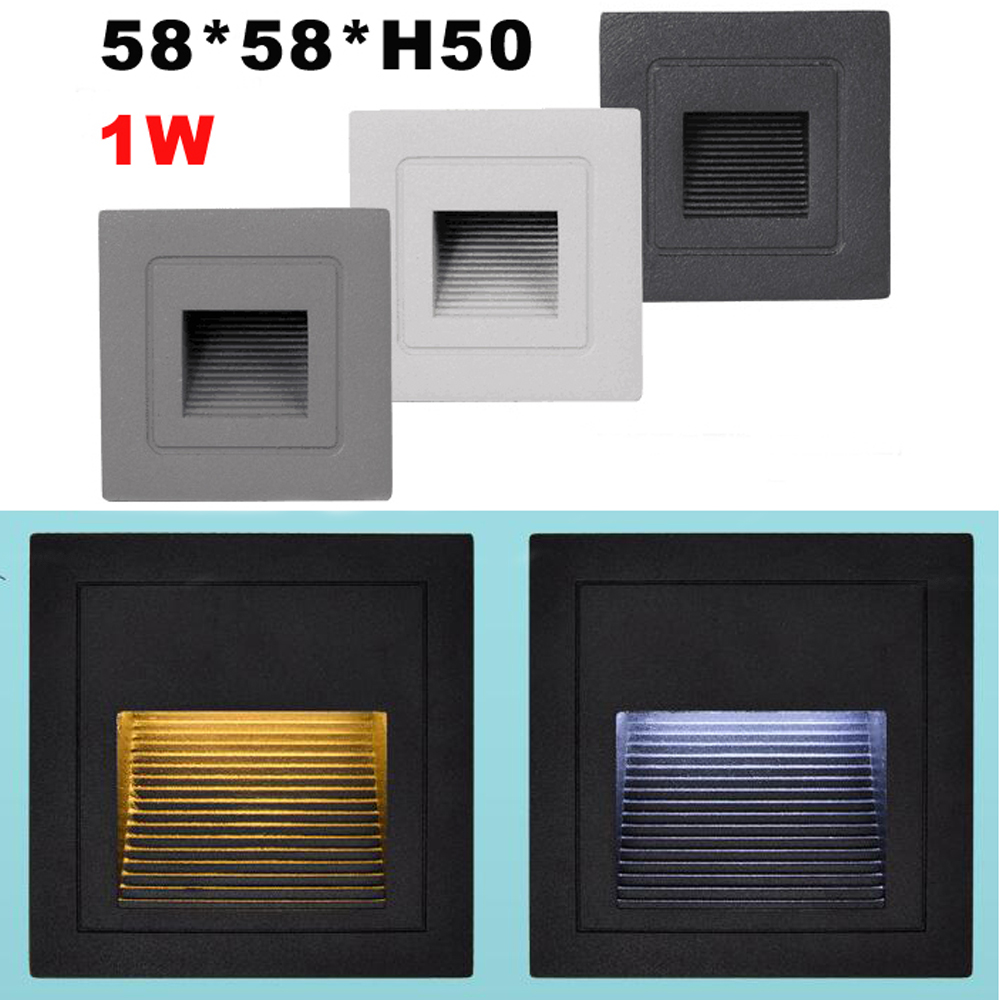 Outdoor indoor LED Step Light Waterproof Stair Light Wall Embedded Underground Lamp Lighting Deck Footlights 3W 85-265V IP65