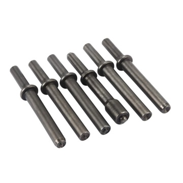 6Pcs Pneumatic Tool Accessories Hard 45 Steel Solid Air Rivet Impact Head Support Pneumatic Tool for Drilling Removal