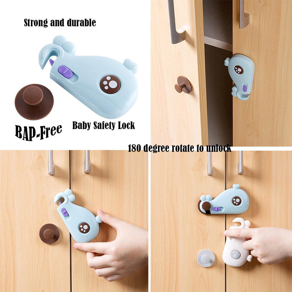 Hot! 1 pc Drawer Door Cabinet Cupboard Toilet Safety Locks Baby Kids Safety Care Plastic Locks Straps for Infant Baby Protection