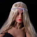 Handmade Rhinestone Waterdrop Forehead Headpiece Wedding Bridal Head Chain Hair Accessories Hat Bling Crystal Hair Chain Jewelry