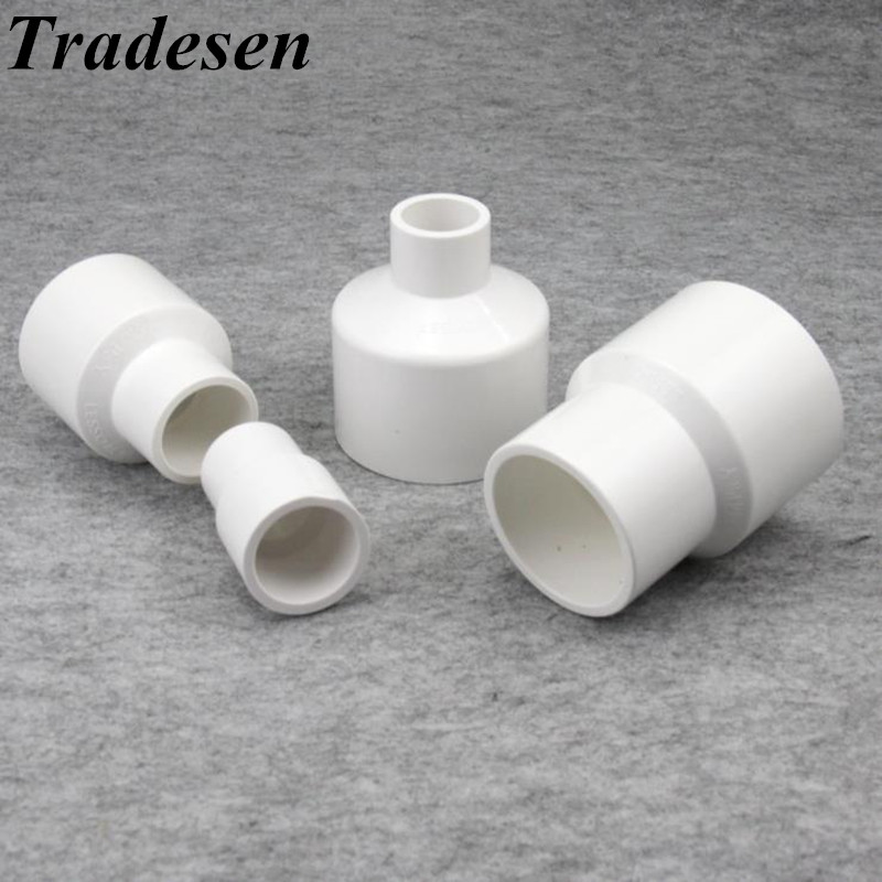 1pcs/lot Tradesen I.D 20-50mm White Tube PVC Fitting Reducing Straight Connectors Garden Water Pipe Connector UPVC Pipe Fittings