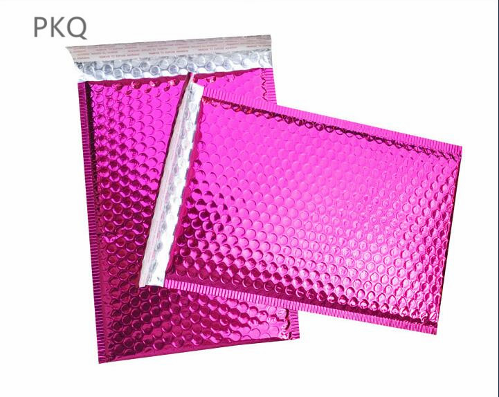 pink bubble mailer Rose Red Padded Shipping Envelope Metallic Bubble Mailer Aluminum Foil Gift Bag packaging envelope