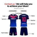 Dark Bule Soccer Jersey Set Adult Sportswear Diy Logo And NumberFootball Team Wear Soccer Uniforms