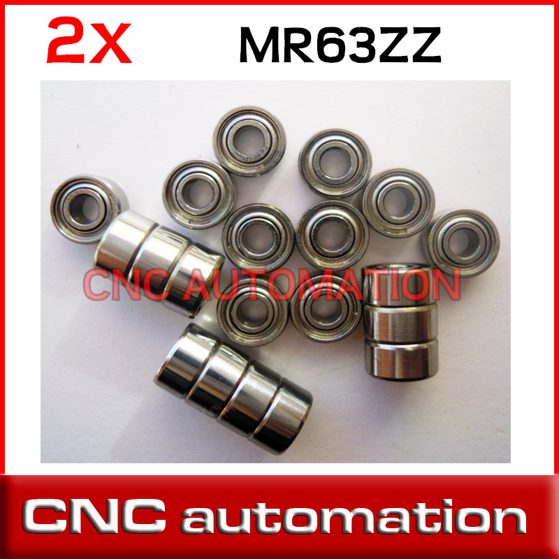 2pcs Bearings ball bearing 3X6X2.5 3*6*2.5 MR63ZZ radial shaft