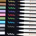 Metallic Markers Paint Pen Calligraphy Brush Pens 10colors for DIY Birthday Greeting Gift Thank You Card, Scrapbook Photo Album