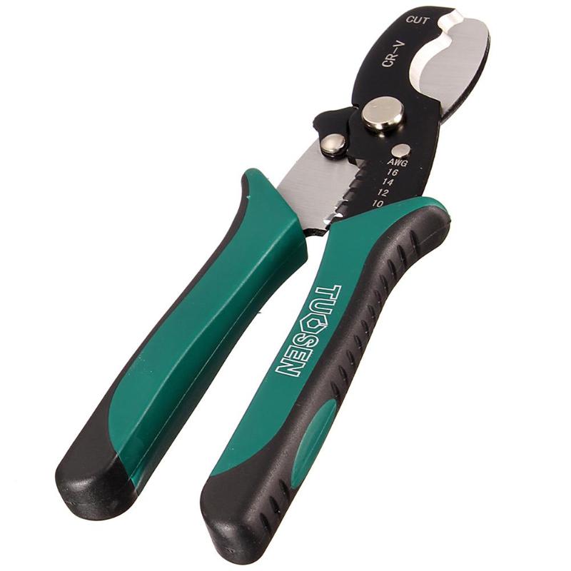 TUOSEN 8 inch Wire Stripper Cable Cutting Scissors Stripping Pliers Cutter Multi-function Wire Stripping Tool Crimping Pliers