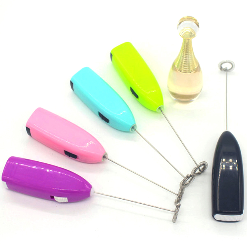 Electric Handheld Home Kitchen Egg Beater Mini Stainless Steel Egg Coffee Tea Mixer Practical Kitchen Cooking Tool Random Color