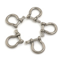 5Pcs M4 Silver 304 Stainless Steel Rustproof Screw Pin Anchor Bow Shackle Clevis European Style
