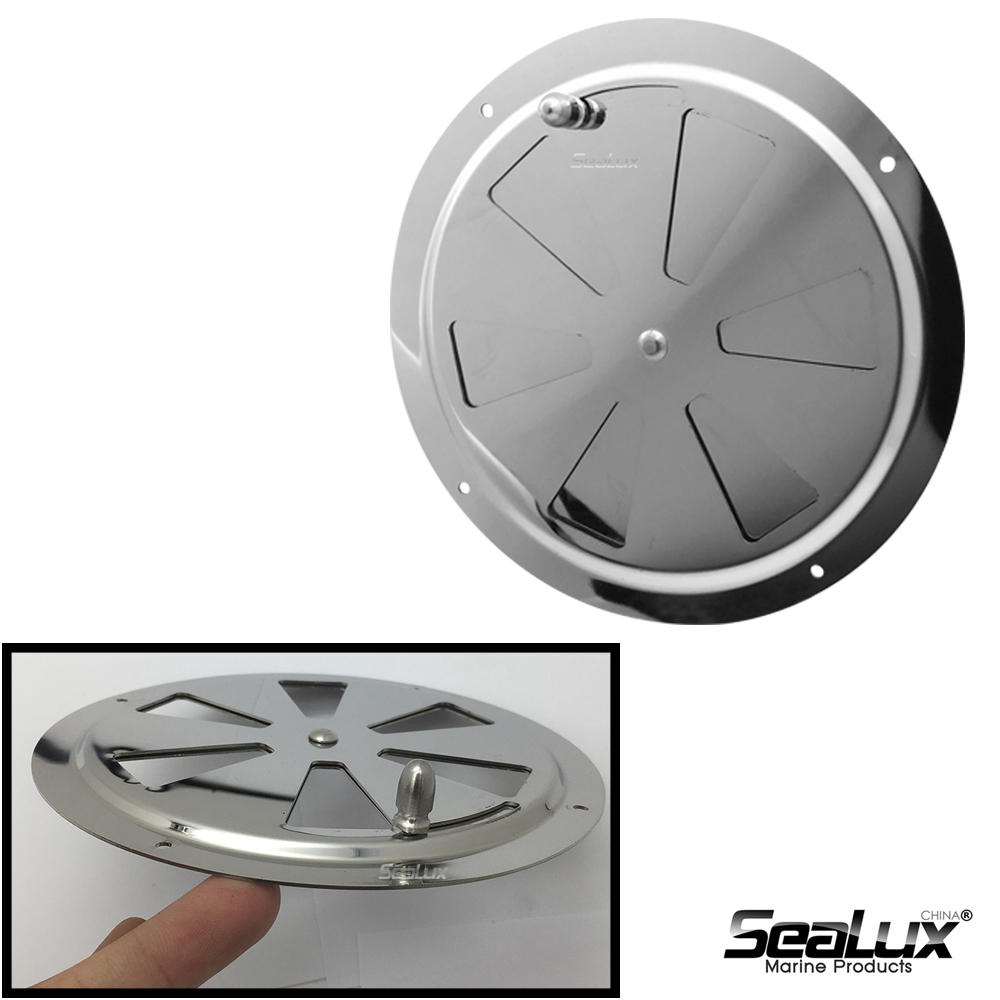 Sealux Butterfly vent with side knob 3 sizes - Large Stainless steel for Yacht Boat Marine hardware