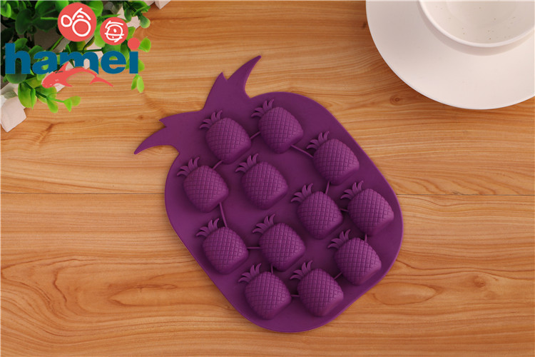 New Silicone Ice mold,diy Fruit Ice Cube tray,pineapple Silicone Chocolate mold,molds For Ice cream,cooking Tools