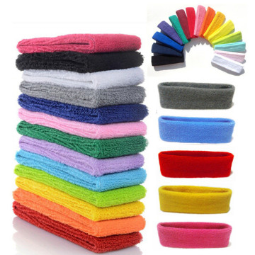 1PC Headband Women/Men Cotton Sweat Sweatband Headband Yoga Gym Stretch Head Band For Sport elasticity Sweat Bands Sports Safety