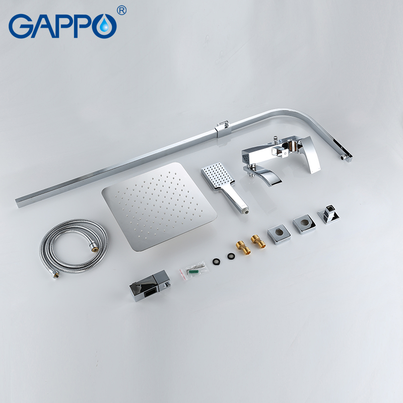 GAPPO Sanitary Ware Suite bathroom shower set faucet wall mounted faucet bathtub mixer tap Bath Shower water tap shower head set