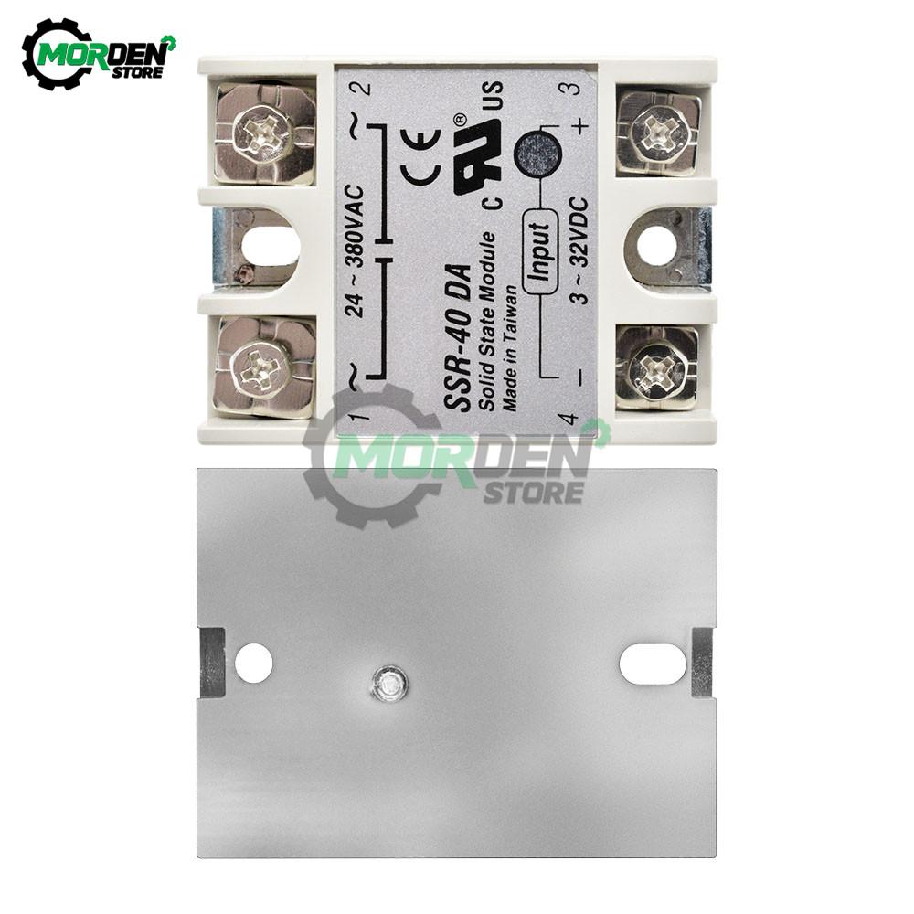 SSR-40DA Solid State Relay Inpute 3-32V DC TO 24-380V AC Outpute DC-AC Relay Converter SSR 40DA