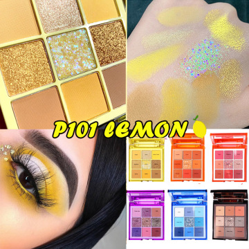 Yellow Eye Shadow Brightening Eye Shadow Long-lasting Matte Shimmer Neon Eyeshadow Diamond Pearlescent Eye Makeup Palette