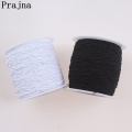 Prajna White Black Elastic Thread Polyester Machine Sewing Thread Beading Industry Fabric Supplier Accessory 200 Meters/Roll DIY
