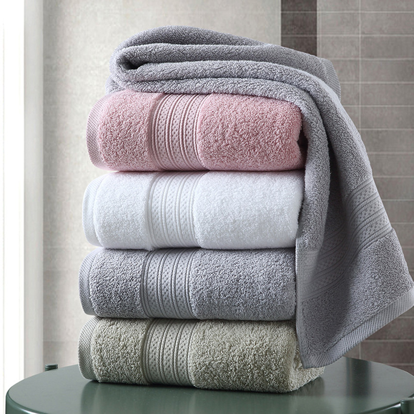 Cotton Towel Set Solid Color Large Thick Bath Towel Bathroom Hand Face Shower Towels Home Hotel For Adults toalla de ducha 3size