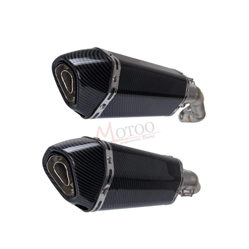 Motorcycle Exhaust System Slip On Middle Pipe For KAWASAKI Z1000 2007 2008 2009 Slip-On with Exhaust Muffler