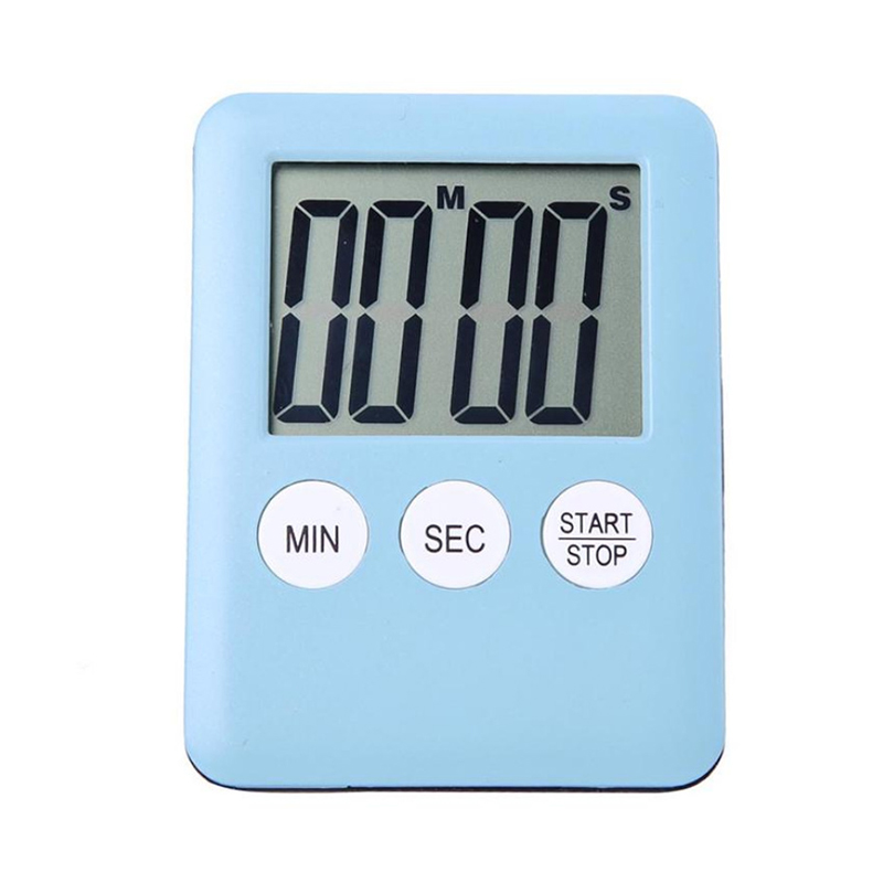 1pcs Super Thin LCD Digital Screen Kitchen Timer Square Cooking Count Up Countdown Alarm Magnet Clock Temporizador