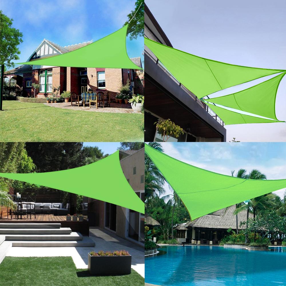 300D oxford right triangle visor sun sail pool cover Green sunscreen awnings outdoor waterproof sail shade cloth gazebo canopy