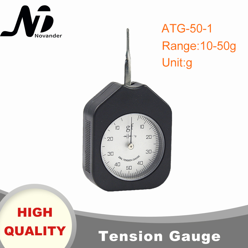 Free Shipping 50g Dial Tension Meter Analog Force Gauge Force Tools Double Pointer Singe Pointer