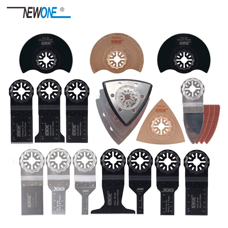 NEWONE 66 pcs Pack Starlock E-cut Multi Cutter Saw Blades Set Oscillating Tool Blades for Cutting Wood Drywall Plastics Metal