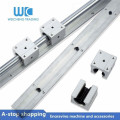 2pcs SBR25 25mm width long 100mm to 1150mm Support Linear Guide Rail + 4pcs SBR25UU Linear Bearing Sliding blocks CNC Router