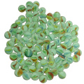 100 PCS 16mm Green Petal Glass Marbles Solitaire Toy, Vase & Fish Tank Fillers, Home Decoration