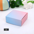 10pcs Printed Kraft Paper Gift Boxes Square Handmade Soap Packaging Box Small Jewelry/Cookies/Candy Display Paper Boxes
