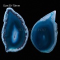 Natural Agate Geode Polished Irregular Crystal Slice Stone DIY Pendant Mineral Home Decoration Drop Shipping