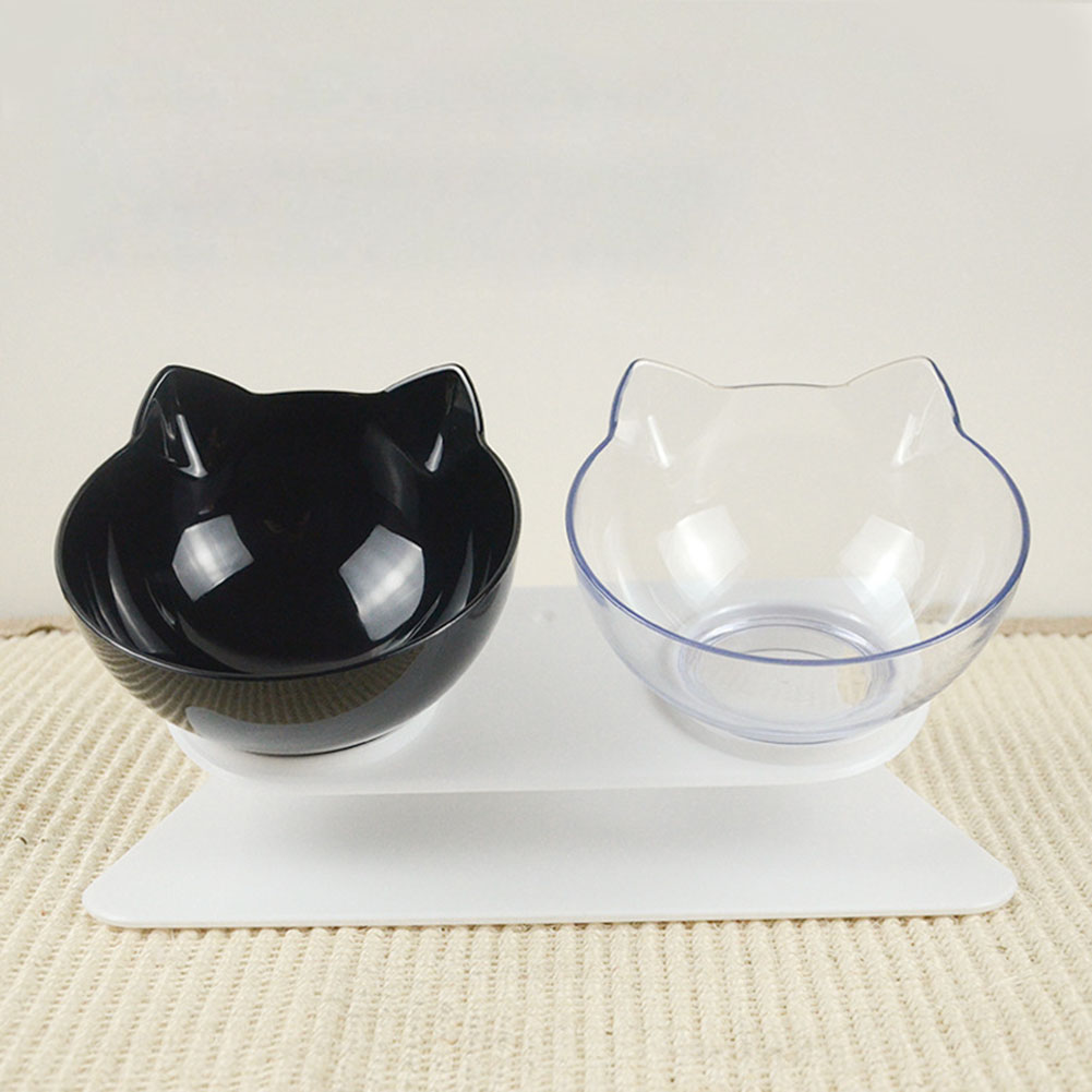 Cat Bowls Double Bowls With Raised Stand Pet Food Pet Food And Water Bowls For Cats Dogs Feeders Cat Bowl Pet Supplies